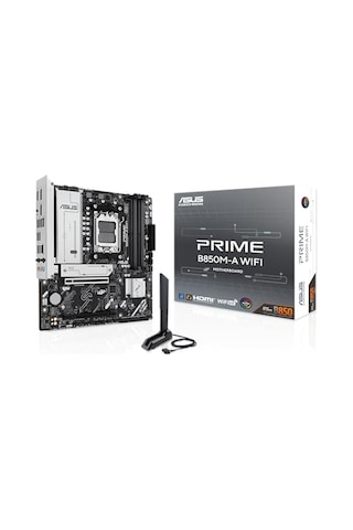 Prime B850m-a Wifi, Amd Matx Ana Kart, Ddr5 Yuvası, Pcıe 5.0 Ready, 3 M.2 Yuvası, Wi-fi 6e, Ethernet Realtek 2.5 Gb, D