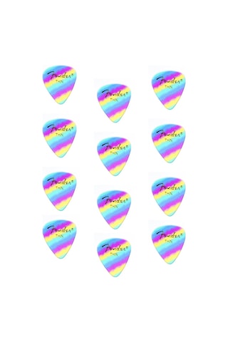 Fender 1980351101 351 Shape Rainbow Thin Gitar Penası 12'li İ