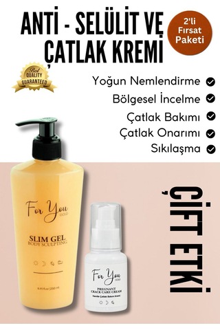 Slim Jel Slim Gel Selülit Jeli Ve Çatlak Oluşumunu Azaltmaya Yardımcı Çatlak Kremi & Çatlak Seti
