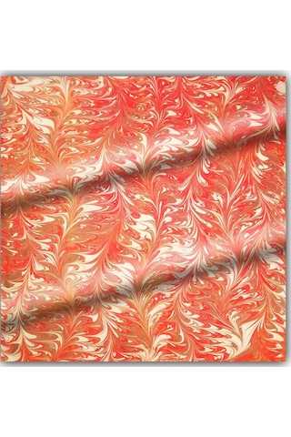 Elif Ebru Ebru Sanatı El Yapımı Twill İpek Eşarp Tıe 33 Pembe - Çok Renkli