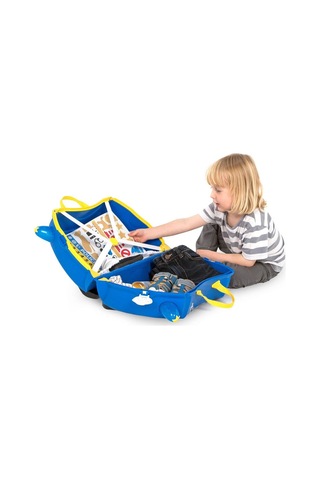 Trunki Çocuk Bavulu - Polis Arabası Percy Mavi