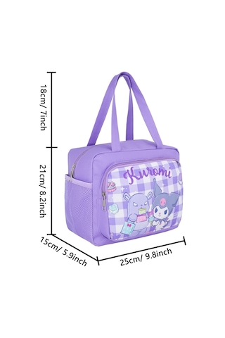 Aromee Anime Kuromi Öğle Yemeği Çantası Kadın Erkek Sızdırmaz Yemek Kabıkuromi