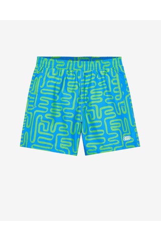 Skechers B 5 Inch Allover Print Swimshort Büyük Erkek Çocuk Mavi Deniz Şortu Sk2510098-400 Mavi