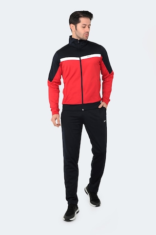 Slazenger Ramos Erkek Fermuarlı Dik Yaka Cepli Lacivert Eşofman Takımı Lacivert