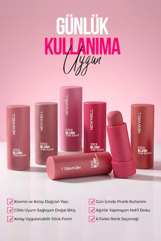 New Well Stick Blush Tone Touch Born To Harmony 04 Stick Allık 001