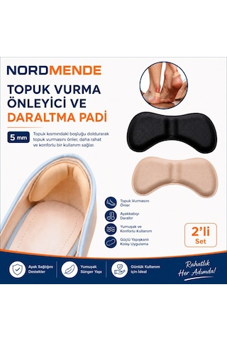Hadpols Destek Ürünü Pratik Çözüm Ayak Sağlığı 5 Mm Topuk Vurma Önleyici Ayakkabı Daraltma Pedi 2&39 Li Set Çok Renkli