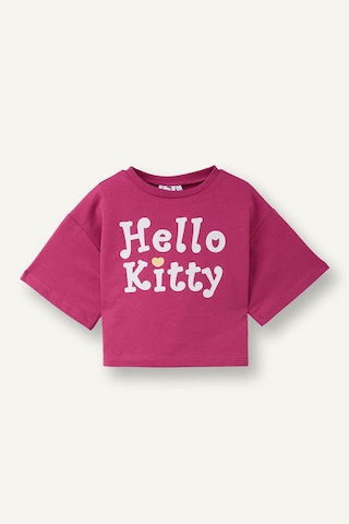 Defacto Hello Kitty Oversıze Tişört Kız Bebek H0674a526smpn73 Pembe-pn73