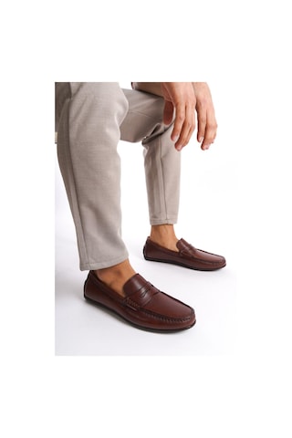 Mubiano Hakiki Deri Mbabd274-tb Erkek Taba Loafer Taba
