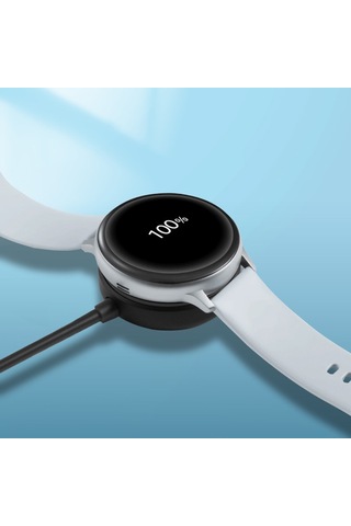 Siyah Galaxy Uyumlu Watch 5 40mm Type-c Akıllı Saat Şarj Kablosu-zore
