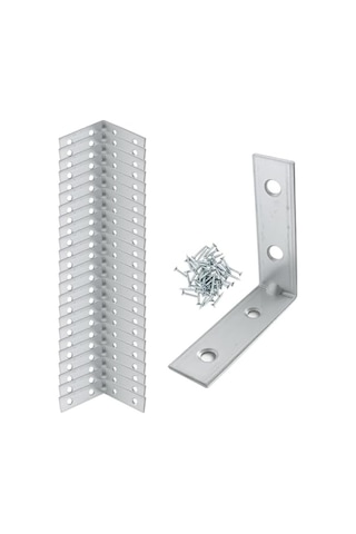 50 Adet İnce Metal Köşebent 50x50x15 Mm L Demiri