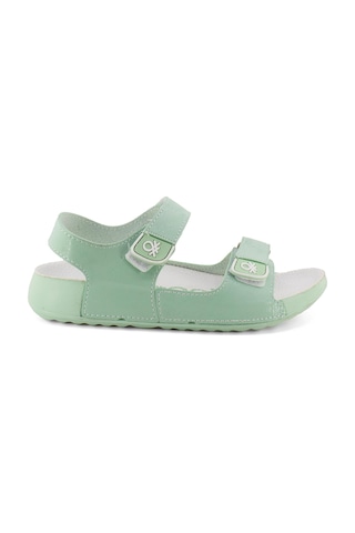 Benetton Bn-1237 Patik Kız Çocuk Sandalet Yeşil Yeşil