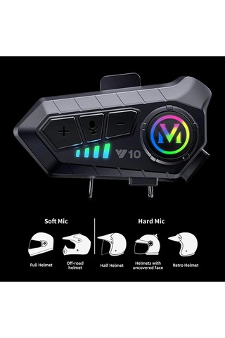 Motosiklet Kaskı İçin Bluetooth Kulaklık, Kablosuz Suya Dayanıklı Eller Serbest Çözüm