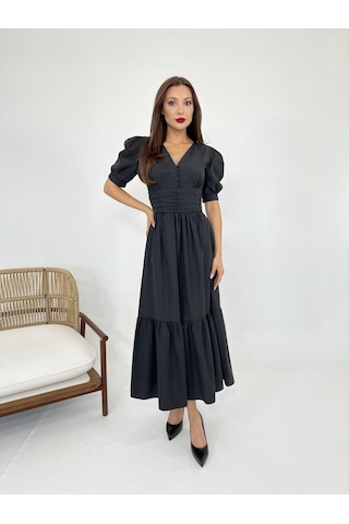 De'charme 6411 Elbise-siyah