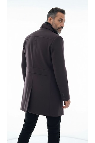 Plus Scorpion Erkek Slim Fit Kaşe Kaban Çıkarılabilir Ribanalı Fermuarlı Yaka, S Xxl Kahverengi