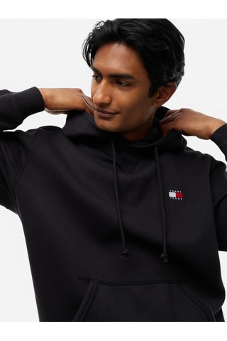 Tommy Hilfiger Tjm Reg Badge Hoodıe Ext Erkek Siyah Sweatshirt - Dm0dm23606