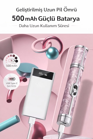 18 Parça Şarjlı Elektrikli Manikür Seti Profesyonel Tırnak Törpü Makinesi, Çok Fonksiyonlu