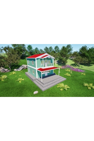 Ballife Prefabrik 124 M2 Standart Dubleks Prefabrik Konut