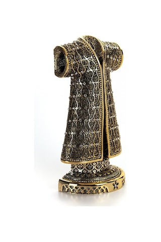 Lebron Esmaül Hüsna İşlemeli Kristal Taşlı Kaftan Altın Renk