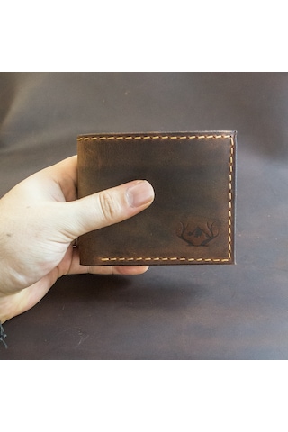 Craft And Luna El Yapımı Hakiki Deri Cüzdan Raven Taba