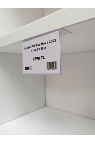 10 Adet Pvc Yapışkanlı Etiketlik Dik Açılı 6 x 4 CM Raflar İçin