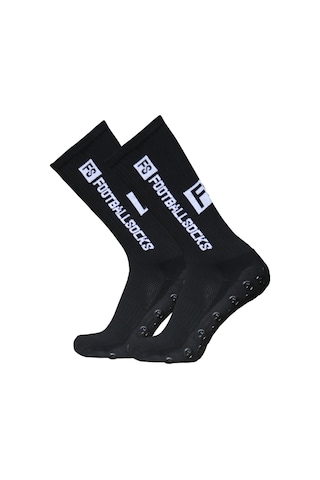 Geeroyoo Profesyonel Futbol Çorabı Silikon Sünger Anti-kayma Eğitim Ve Maç İçin Yüksek Elastik Hava Geçirgen Siyah Siyah