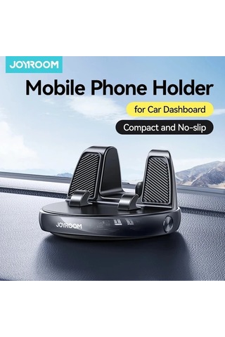 Willowhaven Joyroom 360 Döner Gösterge Paneli Araba Telefon Tutucu Siyah Sevinçodası Kalın Telefonlar Için Ayarlanabilir Yaylı Kompakt Kaymaz Tasarım