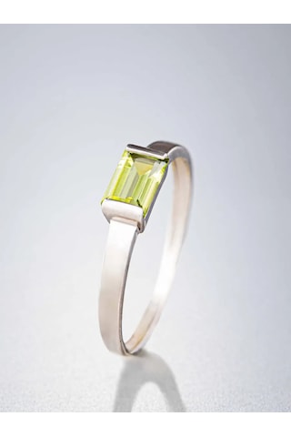 Uvelirnye Tradicii 925 Ayar Gümüş Doğal Krizolit Taşlı Yüzük 291945153 Gümüş