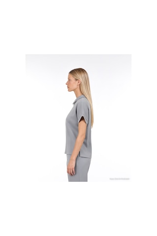 Yargıcı Fermuar Detaylı Kısa Kol Sweatshirt 26kksw9011l 005 Gri