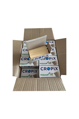 Cropix Tahta Ahşap Bambu Doğal Çay Kahve Karıştırıcı Çubuk Kaşık - 10.5 Cm. - 400 Adetlik 24 Paket Ahşap