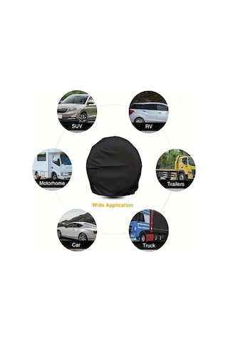 Dashanshop Lastik Kılıfı 4lü Set Ev Tipi Karavan Güneşten Koruma Yaşlanma Önleyici Universal