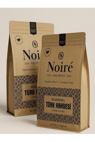 2'li Set Noire Geleneksel Türk Kahvesi 250g %100 Arabica Asırlık Lezzet Öğütülmüş