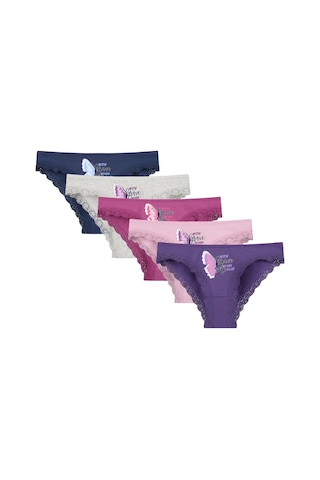 5'li Kadın Külot 1971pb47 Renkli