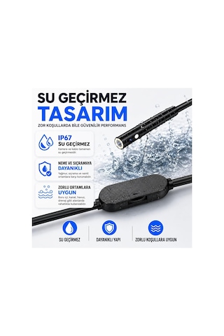 Tr 2 Metre 2 Kameralı Endoskop Yılan Kamera İos Android Type-c Uyumlu