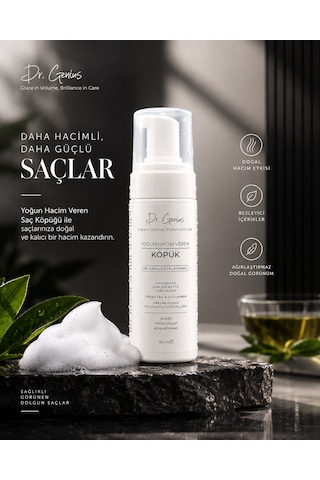 Saw Palmetto, Calendula & Yeşil Çay Özlü Yoğun Hacim Veren Saç Köpüğü - 150ml