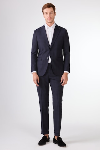 Dufy K.lacivert Balıksırtı Erkek Takım Elbise - Slim Fit Lacivert