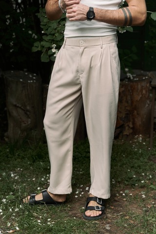 Ales Bej Erkek Pantolon Bej