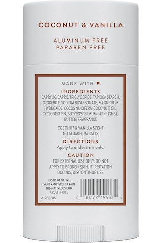 Native Coconut & Vanilla Alüminyumsuz Stick Deodorant 75gr