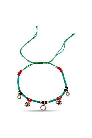 Argentum Concept Çok Figürlü 925 Ayar Gümüş Makrome Şans Halhalı - H007501 Çok Renkli