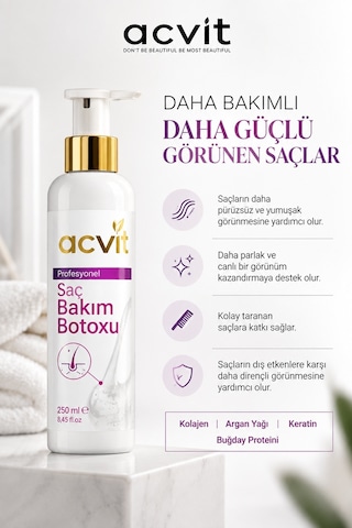 Acvit Profesyonel Tam Bakım Saç Botoxu 250 ML