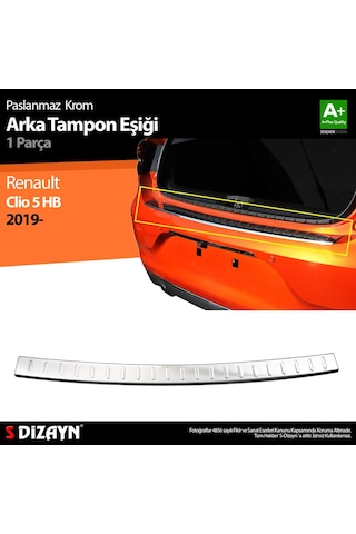 S-Dizayn  Renault Clio 5 Krom Arka Tampon Eşiği 2019 ve Üzeri N11.2034