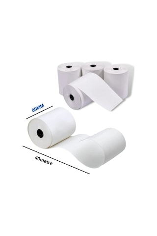 Termal Adisyon Yazıcı Kağıdı Rulosu 80x40 Adisyon Yazıcı Kağıdı 10lu