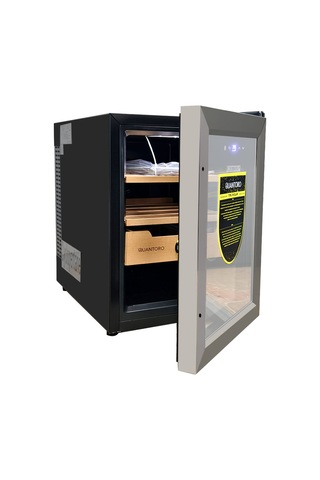 Quantoro Qcc-52-b Elektronik Nemlendirme & Soğutmalı Gümüş Puro Dolabı - Qtr-002