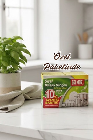 Grimorlife 10 Adet Lifli Düz Bulaşık Süngeri Özel Dokulu Dayanıklı Pinterest Mutfak Temizlik Süngeri Seti