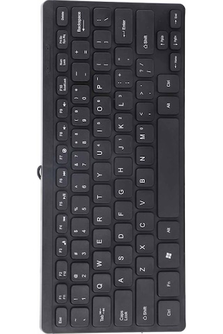 Yuntech01 Küçük Boylu Dayanıklı Usb Klavye - Abs Malzeme, 1.1m Kablolu, 10m Tuş Ömrü, Masaüstü Boşluk Tasarrufu, Bilgisayar Uyumlu