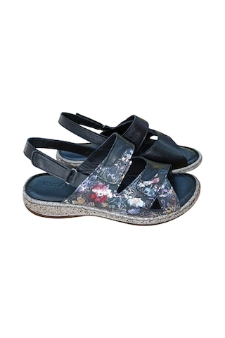 Castle Black 22383 Kadın Hakiki Deri Comfort Sandalet Siyah Siyah