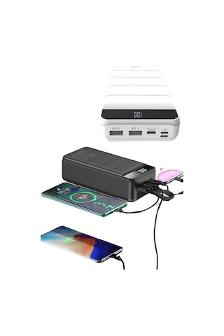 Hızlı Taşınabilir 50.000 Mah Powerbank Led Ekran Android Ve İos Uyumlu Açık