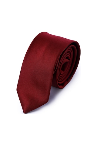 Hatemoğlu Bordo Düz Klasik Micro Kravat 261810Etc003 018 Bordo