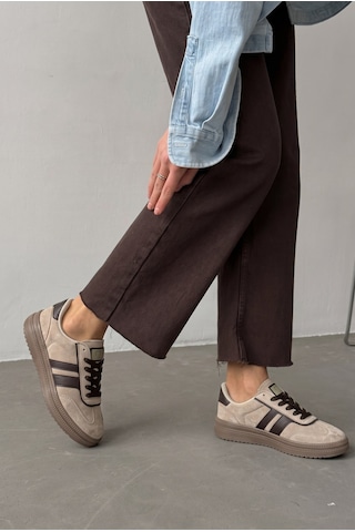 V.S.H Velvet Rota Kadın Vizon-kahverengi Sneaker Spor Ayakkabı - Kadın Günlük Ayakkabı-2521 Vizon/kahve