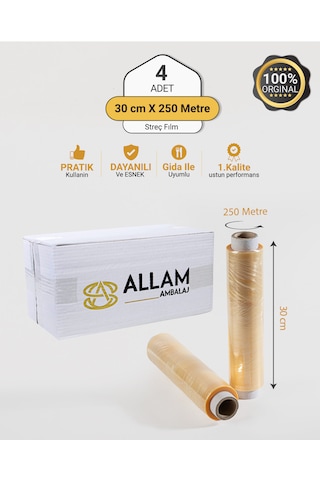 1 Koli 4 Adet 30cm X 250mt Gıda Streç Film Yemekçiler Çiğ Köfteciler Ve Şarküteriler İçin 1.kalite 1 Koli 4 Adet 30cm X 250mt Gıda Streç Film Yemekçiler Çiğ Köfteciler Ve Şarküteriler İçin 1.kalite