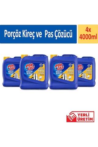 Porçöz Kireç ve Pas Çözücü 4 x 4 L